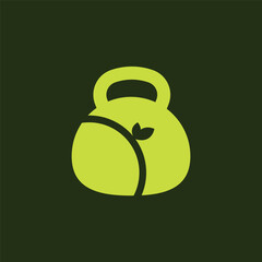 fruit gym simple logo design