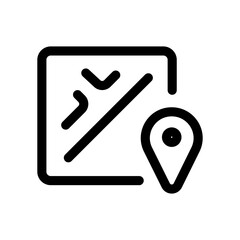 Map icon set featuring location pins, navigation routes and GPS symbols ideal for travel apps, websites, dashboards and geographic design. © Amna's Studio