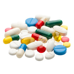 [Generative AI] 다양한 색상의 알약과 캡슐 의약품