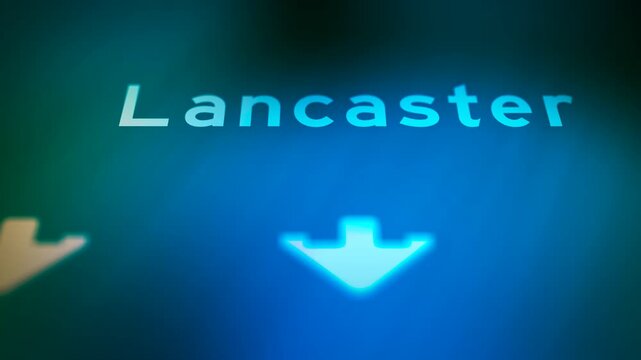 Crime Filler Shot - Cinematic Lancaster PA Highway Sign at Night