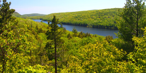 Amazing view of Lake of the Clouds at Porcupine Mountains State Park in northern Michigan