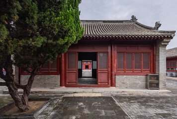 The architectural landscape of the Confucian Temple in the ancient city of Zhengding, Hebei Province	