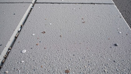 Textured concrete pavement surface with slight imperfections.