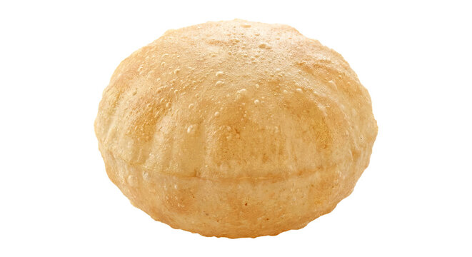 Fried puri bread isolated on transparent background