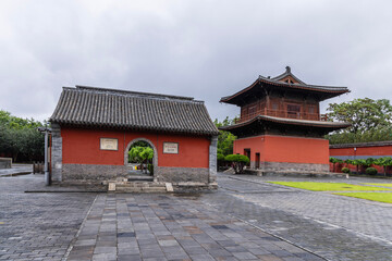 The landscape of the Kaiyuan Temple in the ancient city of Zhengding, Hebei Province	