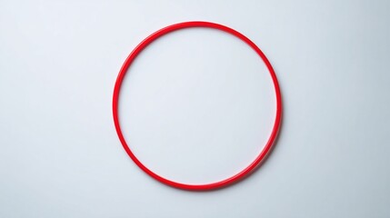 decimal. A geometric circle with a sharp gap, the imperfection in red on a minimalist background. wellbeing guides, coaching materials, designed for mental health education and mindfulness programs.