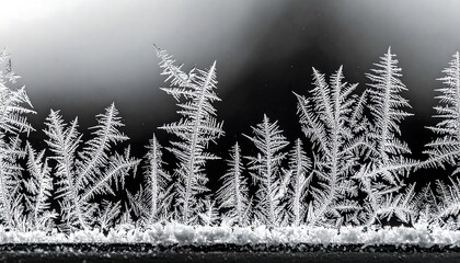 Snowflake and frost frame with ice cold elements. White winter decoration design with holiday background and celebration art