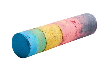 Artistic chalk sticks in vibrant colors studio still life white background close-up creative expression