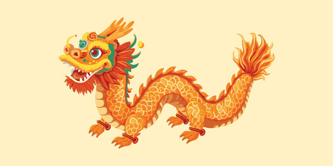 Fototapeta premium chinese dragon on the wall