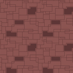 Japanese Overlap Rectangle Net Vector Seamless Pattern