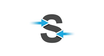 Sophisticated design featuring the letter S intersected by directional arrows for motion