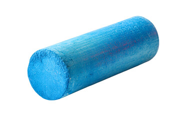 Drawing action with blue chalk studio environment artistic content close-up view creative process