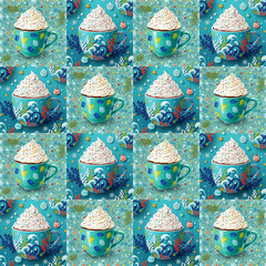 ホットチョコレートと模様4