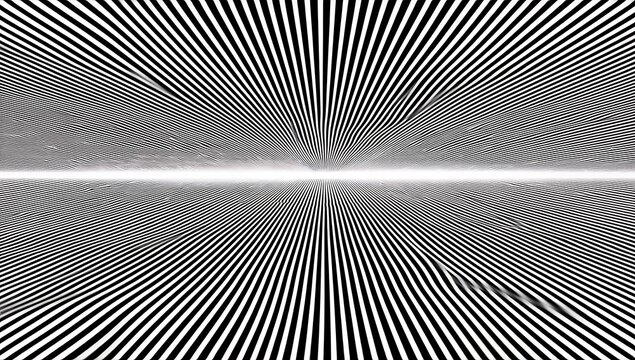Surreal black and white background, abstract optical illusion, trippy psychedelic vintage mid century modern geometric pattern