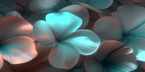 A delicate and intricate design featuring soft, translucent flowers and leaves in gentle shades of green and cream, creating a serene and harmonious floral pattern.