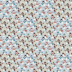 雪だるまの模様