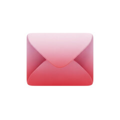 Pink envelope icon isolated on transparent background