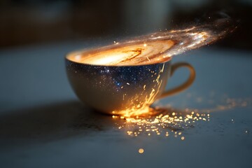 cup of coffee with smoke