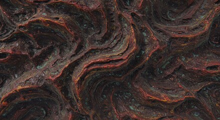 Abstract swirling texture with earthy tones and detailed surface