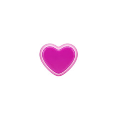 Pink heart icon isolated on transparent background