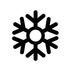 Obraz premium Snowflake Icon – Winter Christmas Cold Weather Symbol