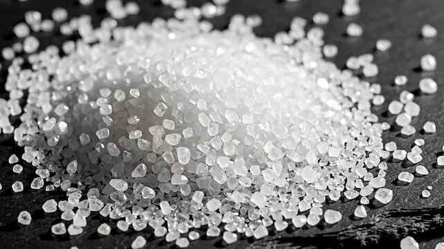 White Pellets or Granules Being Poured.