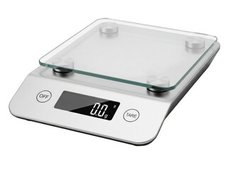 Digital kitchen scale isolated on transparent background