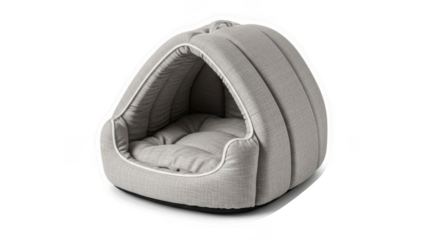 Cozy round pet bed with cushion