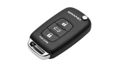 Modern car key fob with brand logo