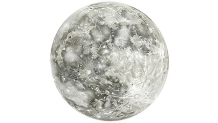 Celestial body with cratered surface