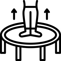 trampoline icon illustration design with outline