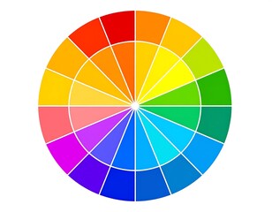 Obraz premium A vibrant circular spectrum showcasing the color wheel