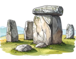 Stonehenge-style illustration