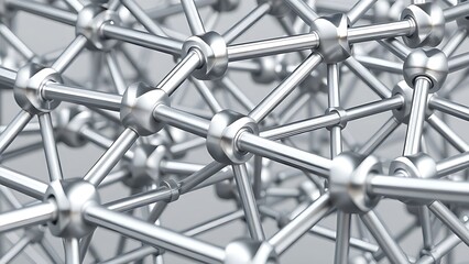 transducer. Abstract arrangement of polished metal components in a geometric network. product launch decks, UI/UX mockups, designed for data visualization dashboards and holographic UIs.