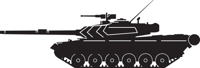 Indian Army Main Battle Tank Silhouette  Military Tank Silhouette Vector Illustration  Heavy Armored Vehicle Silhouette for Defense  Battle Tank Graphic Design for Indian Military © Graphic Web