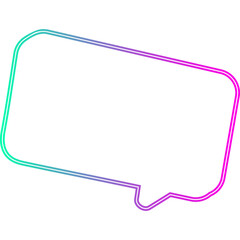 Neon Speech Bubble