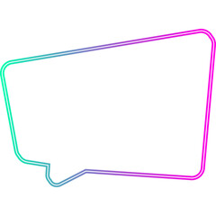 Neon Speech Bubble
