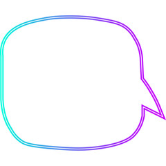 Neon Speech Bubble