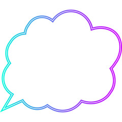 Neon Speech Bubble