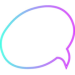 Neon Speech Bubble