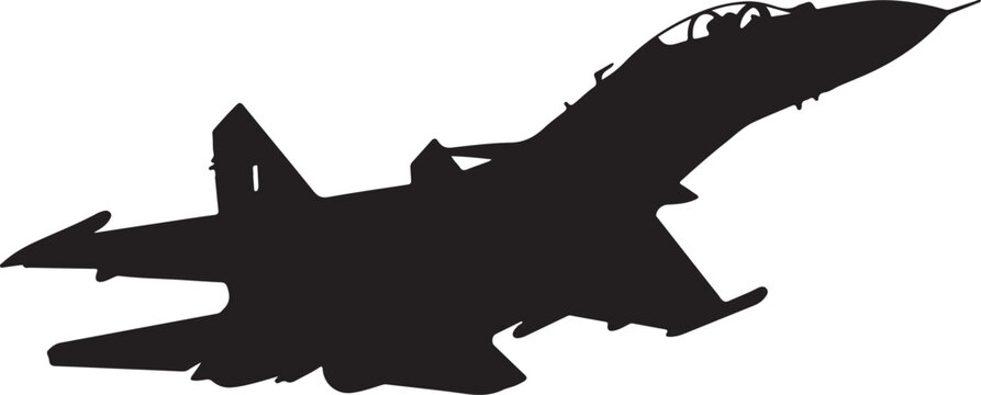 Indian Air Force Fighter Jet Silhouette Vector

Su-30 MKI Inspired Military Aircraft Silhouette

Silhouette of Supersonic Combat Jet for Defense

IAF Fighter Aircraft Silhouette Graphic for National P