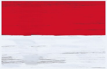 monaco flag with paint strokes