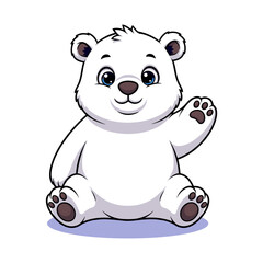 Playful polar bear cub