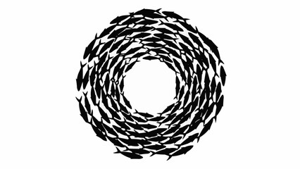 Circular braided rope ring formed from intertwined strands. © Sugi