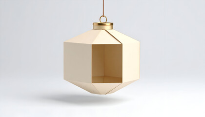 A Foldable Hanging Lantern Greeting Card Ready to be Cut Out