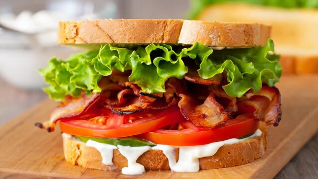 Classic blt sandwich recipe preparation easy lunch ideas and ingredients for a delicious meal, bacon, lettuce.
