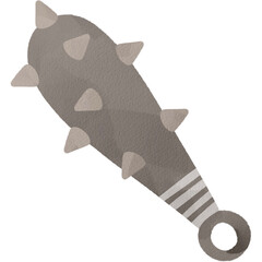 水彩風の鬼の棍棒イラスト