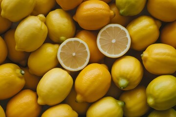 A fresh lemons abstract background 