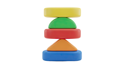 Colorful Stacking Blocks - Kids Play & Learning Toys