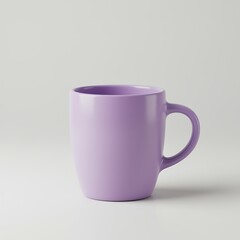 Purple Ceramic Mug on White Background